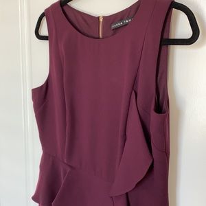 Ivanka Trump Ruffle Sleeveless Dress